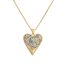 Fashion 4# Copper Inlaid Zirconium Love Necklace