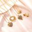 Fashion 8# Copper Inlaid Zirconium Love Necklace Earring Set
