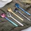 Fashion Colorful Cat Claw Spoon【hollowout】 Stainless Steel Hollow Cat Claw Mixing Spoon