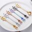 Fashion Colorful Dollar Spoons Stainless Steel Dollar Mixing Spoon