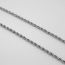 Fashion 3mm Silver-45cm Stainless Steel Geometric Twist Chain Necklace