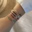 Fashion 1# Black Colorful Rice Beads Crystal Beaded Braided Bracelet