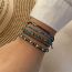 Fashion 4# Rice Beads Crystal Beaded Multi-layer Bracelet