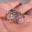 Fashion Silver Copper Diamond-encrusted Geometric Drop-shaped Round Earrings