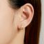 Fashion Gold Copper Diamond Geometric Round Earrings