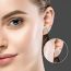 Fashion Silver Copper Diamond Flower Stud Earrings