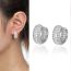 Fashion Silver Metal Geometric Circle Earrings
