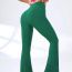 Fashion Brown Seamless V-waist Flared Trousers