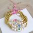 Fashion White Gold Beads Pearl Beads Square Eyes Crystal Bracelet