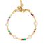 Fashion Gold Geometric Beaded Pearl Bracelet