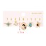 Fashion Gold Copper Inlaid Zircon Oil Dripping Cartoon Princess Pendant Earring Set Of 5 Pieces