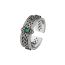 Fashion Retro Silver Jz02413 Copper Geometric Ring
