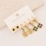 Fashion 8# Sector Stainless Steel Geometric Sector Earring Set