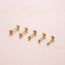 Fashion 2mm Gold Stainless Steel Ball Piercing Lip Nail