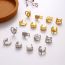 Fashion 8#gold Stainless Steel Zirconium Piercing Bone Clip