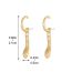 Fashion Ancient Gold Alloy Geometric Snake Earrings