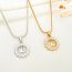 Fashion Kc Gold Copper Set With Diamonds Hollow Ring Love Necklace