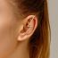 Fashion Silver Copper Inlaid Zirconium Piercing Lightning Ear Cuff