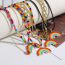 Fashion 7# Alloy Color Striped Web Drop Oil Rainbow Necklace