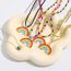 Fashion 7# Alloy Color Striped Web Drop Oil Rainbow Necklace