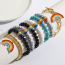 Fashion 5# Alloy Oil Drop Rainbow Bracelet