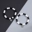 Fashion Cobweb Spider Black White Bright Beads Beads Pair Of Geometric Beaded Spider Black And White Bracelets