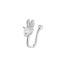 Fashion 6 White K# Rabbit Head Copper Inlaid Zirconium Geometric U-shaped Nose Clip