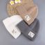 Fashion Milky White Letter Patch Knitted Beanie