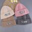 Fashion Milky White Letter Embroidered Beanie
