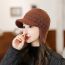Fashion Caramel Knitted Short-brimmed Ear Protection Beanie