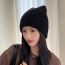 Fashion Milky White Knitted Cat Ears Beanie