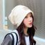 Fashion Grey Polyester Label Knitted Pullover Hat