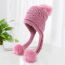 Fashion Milky White Rabbit Fur Knitted Wool Pleated Pullover Hat