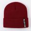 Fashion Wine Red Wool Knitted Patch Beanie
