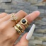 Fashion Golden 2 Copper Geometric Ring