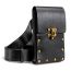 Fashion 3# Pu Rivet Lock Flap Belt Bag