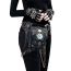 Fashion Black Pu Rivet-engraved Geometric Crossbody Bag