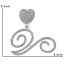Fashion R Silver 4mm*20inch Gold Tennis Chain + Pendant Alloy Diamond Heart 26 Letter Necklace