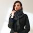 Fashion Light Gray. Faux Cashmere Colorblock Fringed Scarf