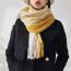 Fashion Coffee Color. Faux Cashmere Colorblock Fringed Scarf