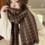 Fashion Little Fragrant Camel Color Polyester Check Print Scarf