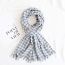 Fashion Gray 45*190cm-houndstooth Faux Cashmere Houndstooth Fringed Scarf