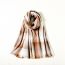Fashion Black And White Simple Color System Faux Cashmere Plaid Fringed Scarf
