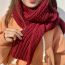 Fashion Pink Wool Knitted Scarf
