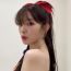 Fashion Red Fabric Bow Hairpin
