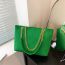 Fashion Green Soft Leather Diamond Shoulder Bag