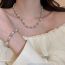 Fashion Bracelet-grey-10mm Geometric Pearl Beads Bracelet