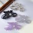 Fashion 1#purple Acetate Diamond Pearl Bow Clip