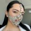 Fashion 2 Rhinestones Silver Plated Geometric Diamond Mask