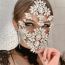 Fashion Gold Plated Geometric Diamond Mask